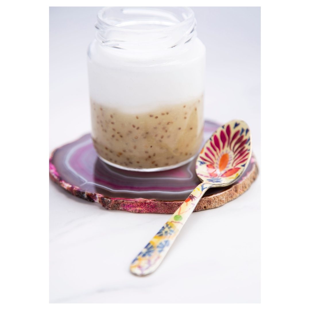 Iogurte de Coco e Abacaxi